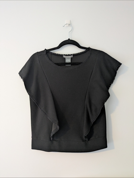 Suzy Shier Tops - Suzy Shier Black Ribbed Top